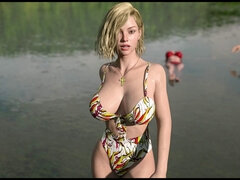 3d, Amatorka, Bikini, Domowej roboty, Rudowłosa