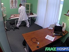 Fake medical center innocent red haired gets a cum inside prescription