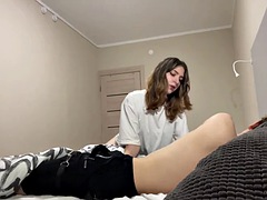 Tattooed brunette beauty fucked by her new man