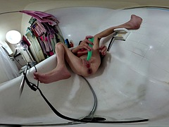Lizzy yum VR - F.U.C.K. machine masturbation with anal dildo