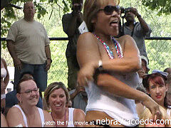 inexperienced wet shirt contest at Nudes a Poppin Festival Indiana