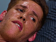 Ginger stud jerking off dick till cumshot gay porn first time