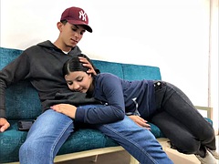 Relax step sister - just touch my dick with your BEAUTIFUL 18 YEAR OLD MOUTH - SUBSCRIBE IN SPANISH