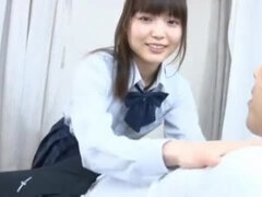 Horny Schoolgirl Megumi Shino Gives A POV Blowjob In Class