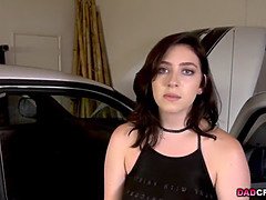 Amilia Onyx caught observing porno by dad and penalized