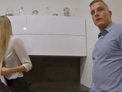 HUNT4K. Brilliant real estate agent pleases client in front of a friend