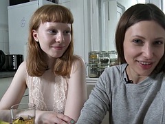 Ersties - Sexy Talia spoils redhead beauty Bonnie with pussy licking and ice