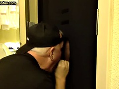 Gay dad sucks dick at glory hole homemade cum in mouth 4
