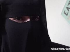 Poor muslim niqab girl
