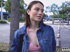 Brunetka, Auto, Striekanie semena, Na tvár, Hd, Z pohľadu účastníka