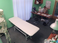 Fake Hospital (FakeHub): Blonde MILF Feeds Then Fucks Doctor