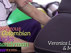 Veronica Leal's amazing Colombian body gets pounded hard in Fitness Room