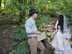 Cheating black girlfriend gets creampie in the woods