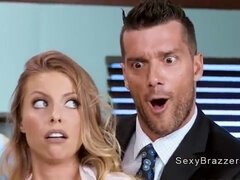 Hot babe Britney Amber office porn video