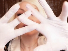 ASMR video: Arya Grander shows off her braces and double-layered medical gloves