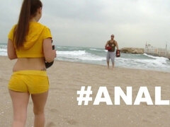 Anal, Strand, Stor røv, Pik sutte, Hårdt, Hd, Latinsk, Offentlig