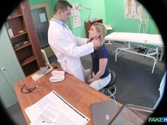 Innocent blonde gets the doctors massage