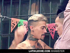 LatinLeche - ravaging A beefy Latino man By The Pool