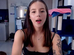 Sexy underweight Colombian porn models her beautiful 18-year-old college girl's body for you, broadcasting from her home
