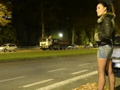 Pijpbeurt, Auto, Sperma shot, Hardcore, Buiten, Prostituee, Openbaar, Tiener