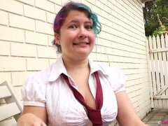Gala and Nio's Outdoor Encounter with Big Titties