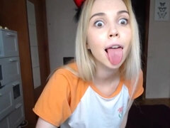 18, Blondine, Solo, Teenager, Stramt, Web kamera