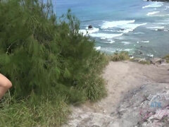 Plage, Doigter, Exhib, Petite amie, De plein air, Pov, Public, Rasée