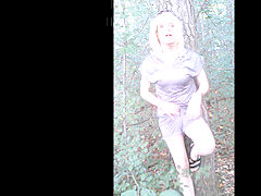 Wank and jizz by the woods Transgender dame very wild