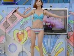 Asian skinny singer in sexy bikini