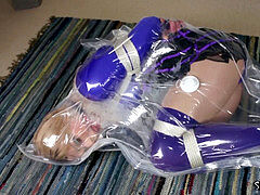 Nina Jay vacuum bag breathplay,while strapped!