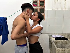 Amatör, Vacker, Avsugning, Sperma shot, Hardcore, Kysser, Pov, Spansk