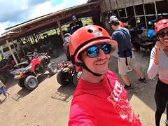 Quad buggy tour with his Thai girlfriend made them fuck at home later