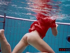 18, 해변, 나체의, 나체주의자, 빨간 머리, 소프트코어, 청소년, 수중