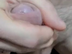 Superglue cock closed urethra close-up