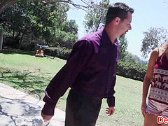 huge-titted youthfull honey doggystyled by older guy
