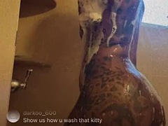 Instagram live Shower scene