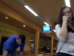 Watch how a cuckold watches his young wife make cash by fucking in public