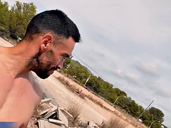 Argentinian six pack males cum in public