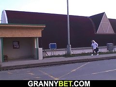 He picks up 60 years old woman