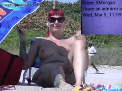 Exhibitionist Wife #170 & 172 - Morgan La Rue First Time At The Nude Beach Making A Voyeur Video For Her Husband!