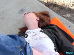 Innoccent looking redhead Mia El Camino gets fucked for money