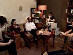 美女, フランス人, 手コキする, 淫乱熟女