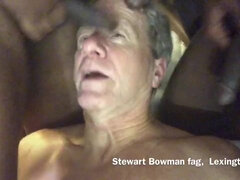 old pervert Stewart Bowman throat copulated by black shemales