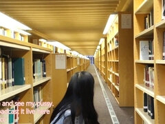 Asian Teen Shows Us Her Tits and Pussy in Public Library