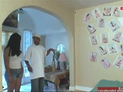 18, Afrikaner, Amerikansk, Kælling, Fed, Billig tøs, Teenager, Stramt