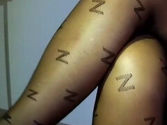 Shoe Dangling in Pantyhose.