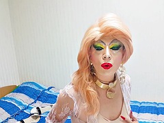 Babe, Blond, Kukk suging, Shemale