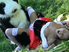 Bdsm, Blondína, Kuřba, Na tvár, Vonku, Stockings, Hračky