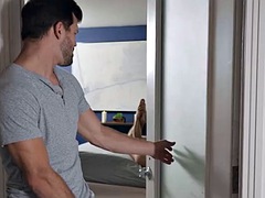 Angel Rivera leaves the door open while masturbating so Brycen can easily watch him do his thing with his toy - MEN