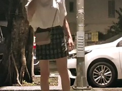 Ασιάτης, Όμορφη, Τραβεστί, Φετιχ, Εκτός, Δημόσιο, Τρανσέξουαλ, Έφηβος